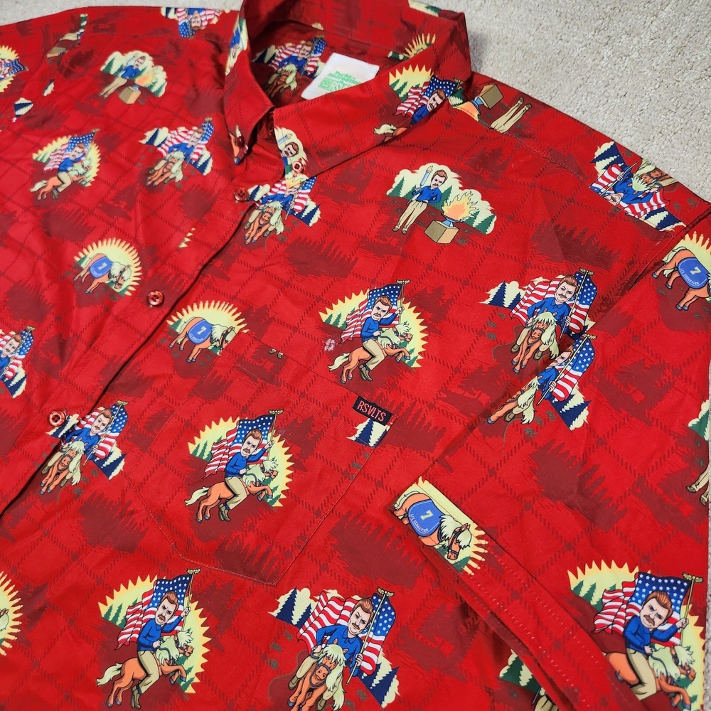 RSVLTS Shirt Men 3XL Parks And Recreation Ron Loves Li'l‎ Sebastian Patrotic USA